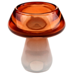 Svampeformet Glas Lysestage Orange