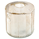 Chevron Geometrisk Glasvase Guld