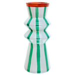 Stribet Glasvase Celadon