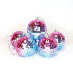 Diskokugler Pink/Blå 8 cm