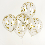 Konfetti Balloner Guld