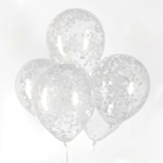 Konfetti Balloner Hvid