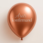 Årets Konfirmand Balloner Rosaguld