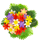 Hawaiiblade & Blomster Bordpynt