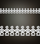 Skelet Papirsguirlande Hvid
