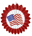USA Rosette Rød