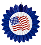USA Rosette Blå