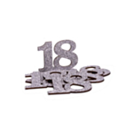 18 Års Bordkonfetti Sølv