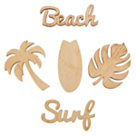 Beach Surf Bordkonfetti Træ