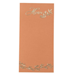 Kviste Menukort Terracotta/Guld