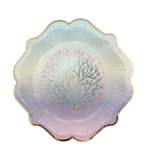 Koral Paptallerkener Pastel/Guld