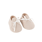 Babyskoformet Æske Linnedlook Med Hvid Sløjfe