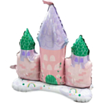 Prinsesseslot Folieballon Lyserød/Grøn