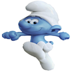 Smurfs® Folieballon Blå/Hvid