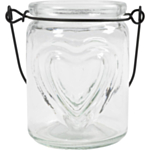 Glas Lanterner Med Hjerte Relief