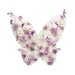 Kunstig Blomster Sommerfugl Vægophæng
