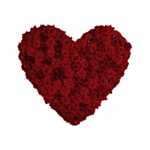 Kunstig Blomster Hjerte Vægophæng