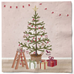 Christmas Holidays Servietter Pink