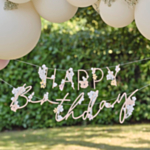 Blomster Happy Birthday Banner