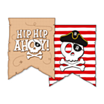 Hip Hip Ahoy Pirat Banner