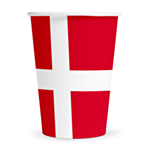 Danmark Papkrus Rød/Hvid
