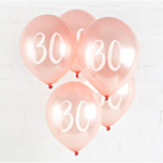 30 Års Latexballoner Rosaguld