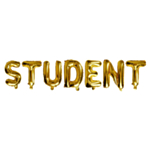 Student Folieballon Guld