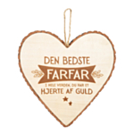 Træhjerte Farfar Beige