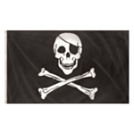 Pirateflag Med Kranie 150 x 90 cm