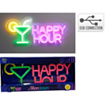 Happy Hour LED Neon Skilt