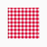 Rød/Hvid Ternede Frokostservietter