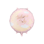 Welcome Baby Folieballon Lyserød