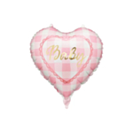 Hjerte Baby Folieballon Lyserød