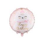 Happy Birthday Kat Folieballon Lyserød