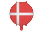 Rund Dannebrog Folieballon