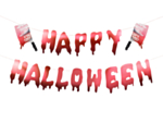 Happy Halloween Kødøkse Papirbanner