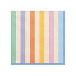 Stribede Servietter Pastel Multi