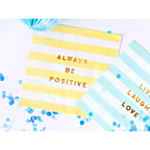 Always Be Positive Servietter Gul/Hvid