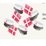 Studenterhuer Og Flag Konfetti Rød