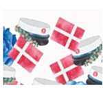 Studenterhue Og Flag Konfetti Blå