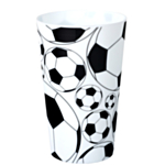 Genanvendeligt Fodbold Plastikkrus Sort Hvid