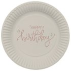 Happy Birthday Paptallerkener Crème Rosé