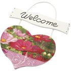 Welcome Hjerte Træskilt