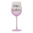 Happy Birthday Vinglas Lyserød