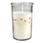 Dannebrog Lys I Glas Hvid