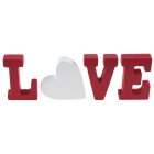 Love Bogstaver Træ Rød/Hvid