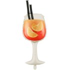 Drink Folieballon Orange/Sort