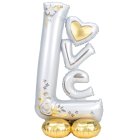 Love Mega Folieballon Hvid