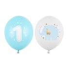 1 Års Ballon Mix Lyseblå