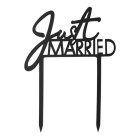 Just Married Akryl Kagetopper Sort